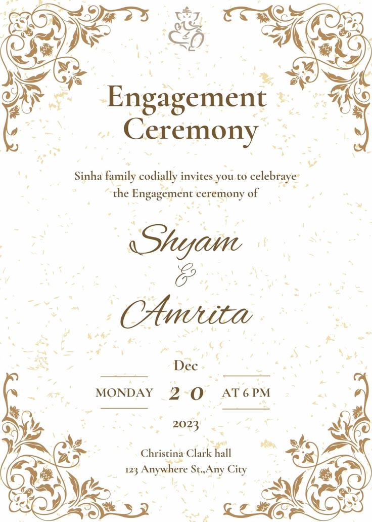 Engagement Invitation Card